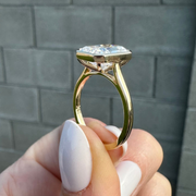 Moissanite 5 CT Radiant Cut Diamond Art Deco Mid-Century Handmade Anniversary Ring Mapple Gems